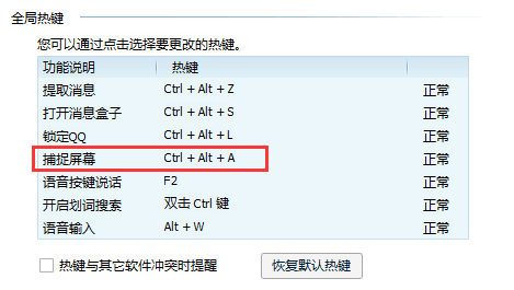 QQ截圖快捷鍵是什么，qq截圖的快捷鍵用不了怎么辦？